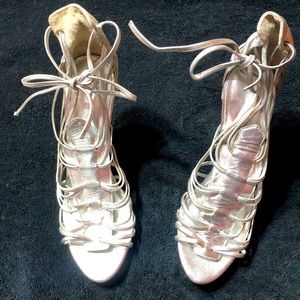 Silver Aldo Gladiator sandals